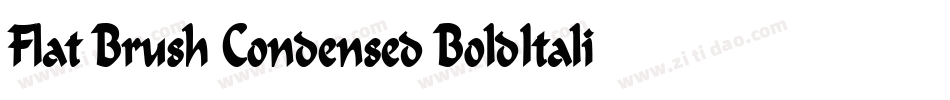 Flat Brush Condensed BoldItalic字体转换